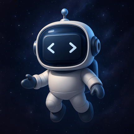 Aido floating in space